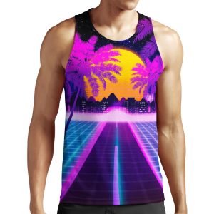 Retrowave All-over-print Unisex Tank Top