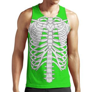 Rib Cage Greenscreen Funny Design For Homeoffice Videoconference All-over-print Unisex Tank Top
