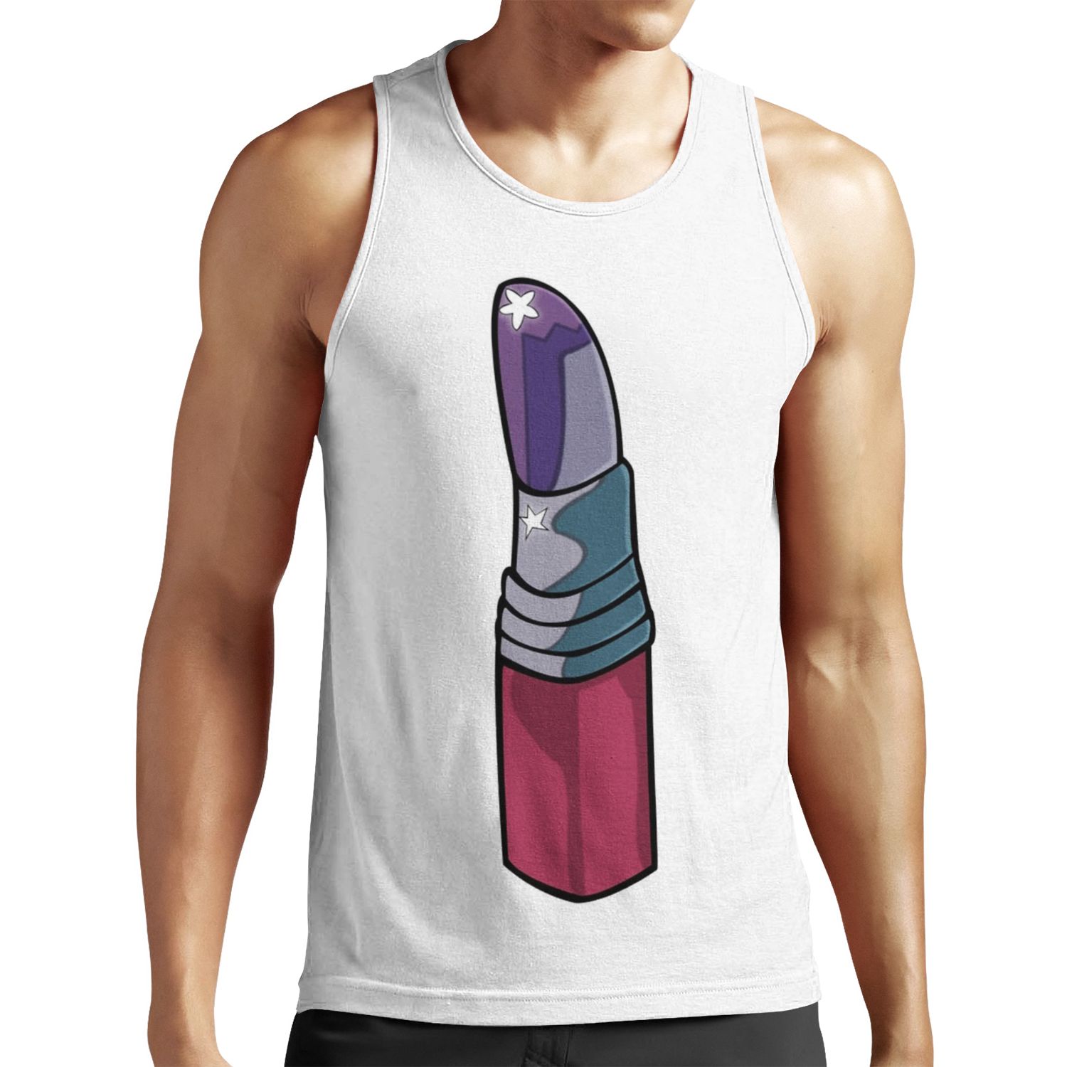 Rocketman Lip Shirt All-over-print Unisex Tank Top