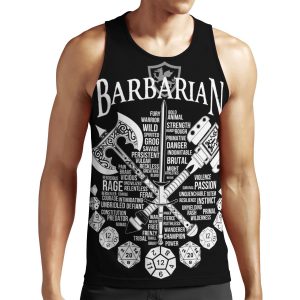 Rpg Class Series Barbarian White Version All-over-print Unisex Tank Top