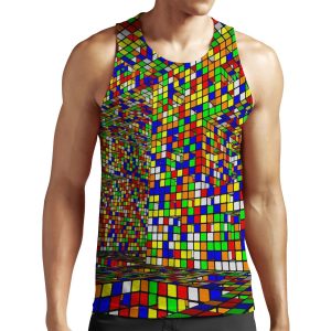 Rumik S Cube All-over-print Unisex Tank Top