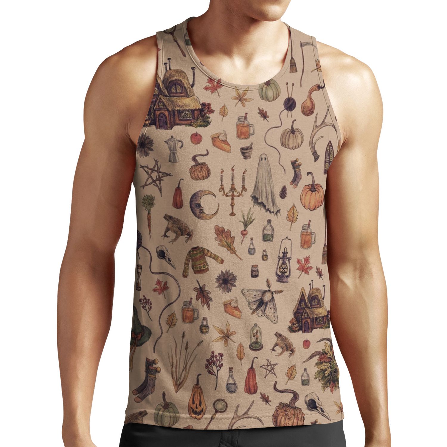 Rustic Brown Cozy Crone All-over-print Unisex Tank Top