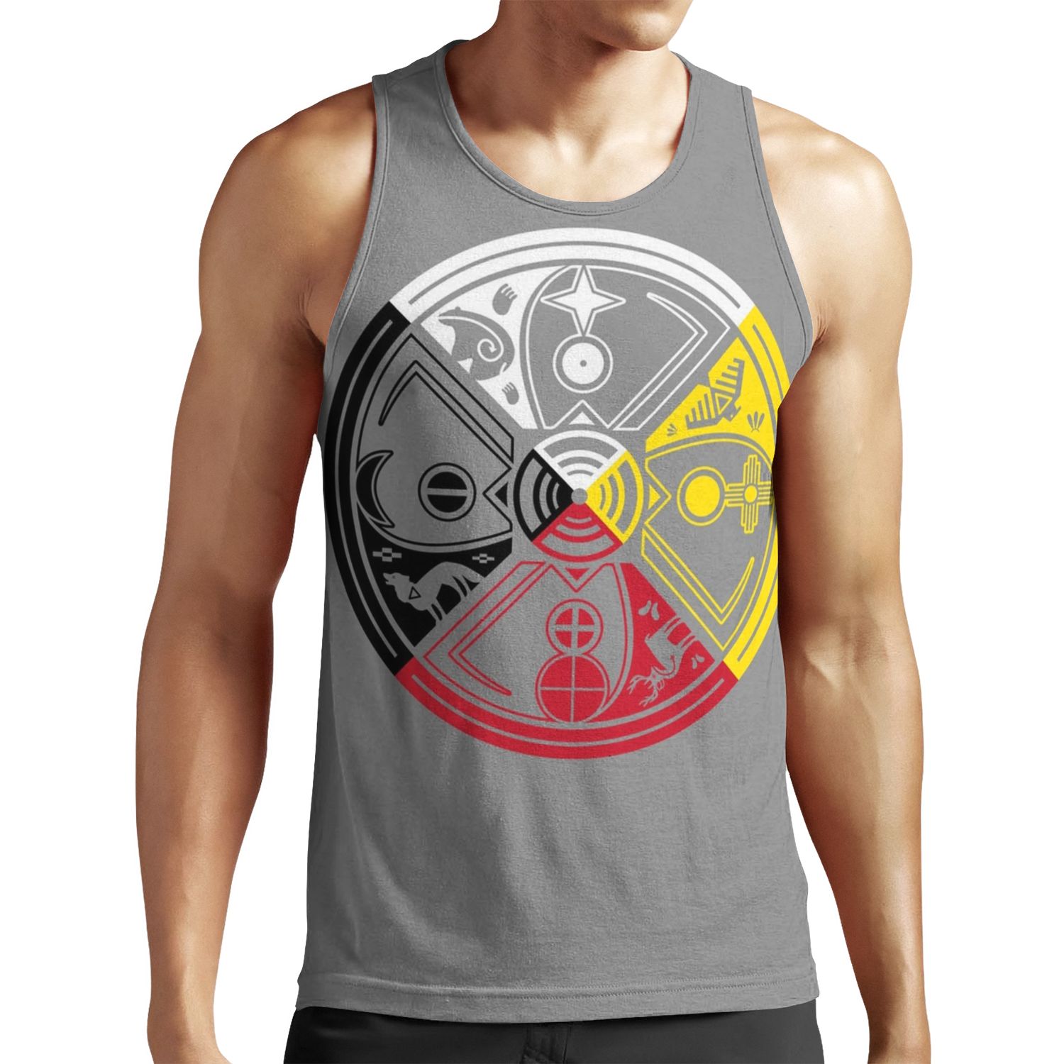 Sacred Hoop Medicine Wheel All-over-print Unisex Tank Top