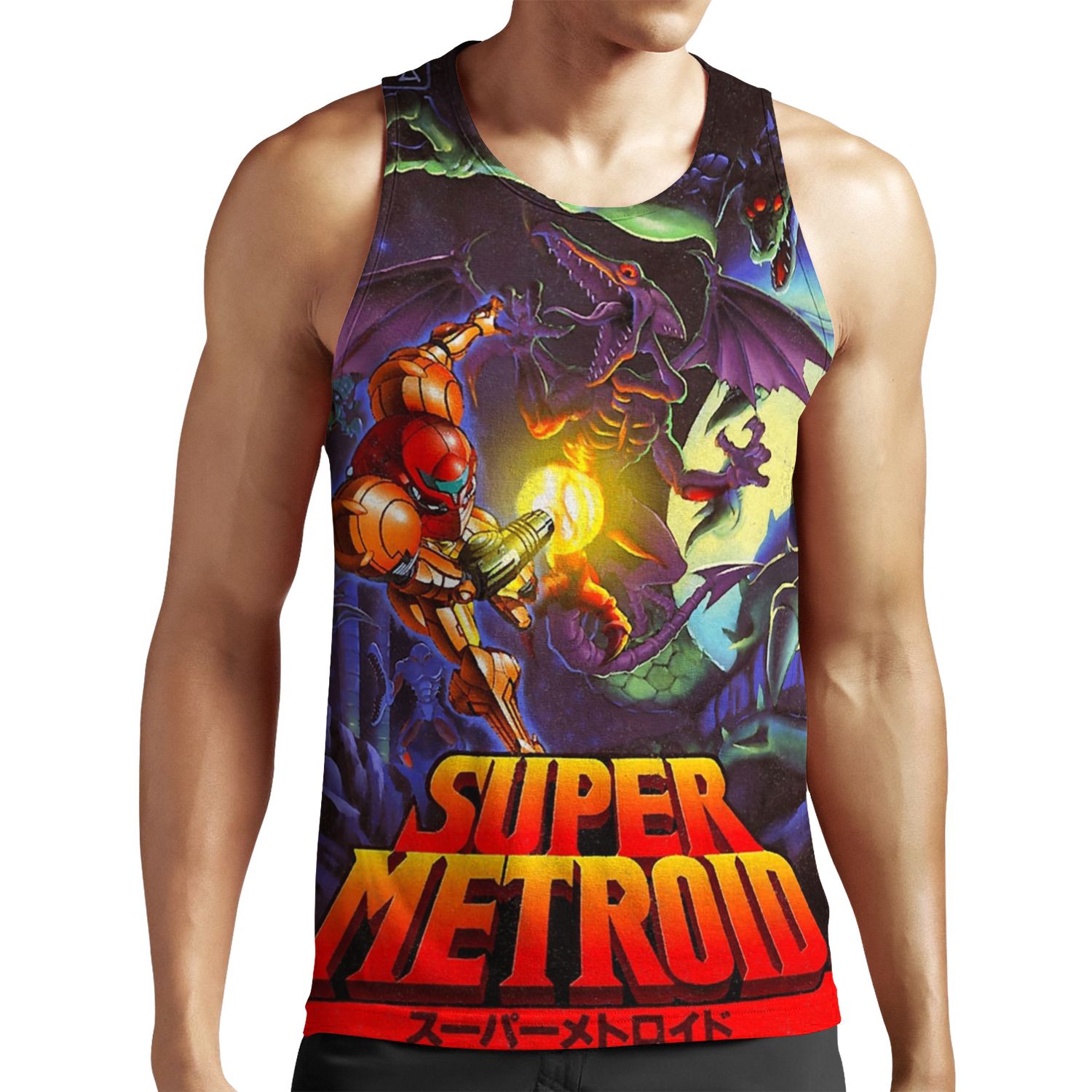 Samus Super Metroid Cover Graphic All-over-print Unisex Tank Top