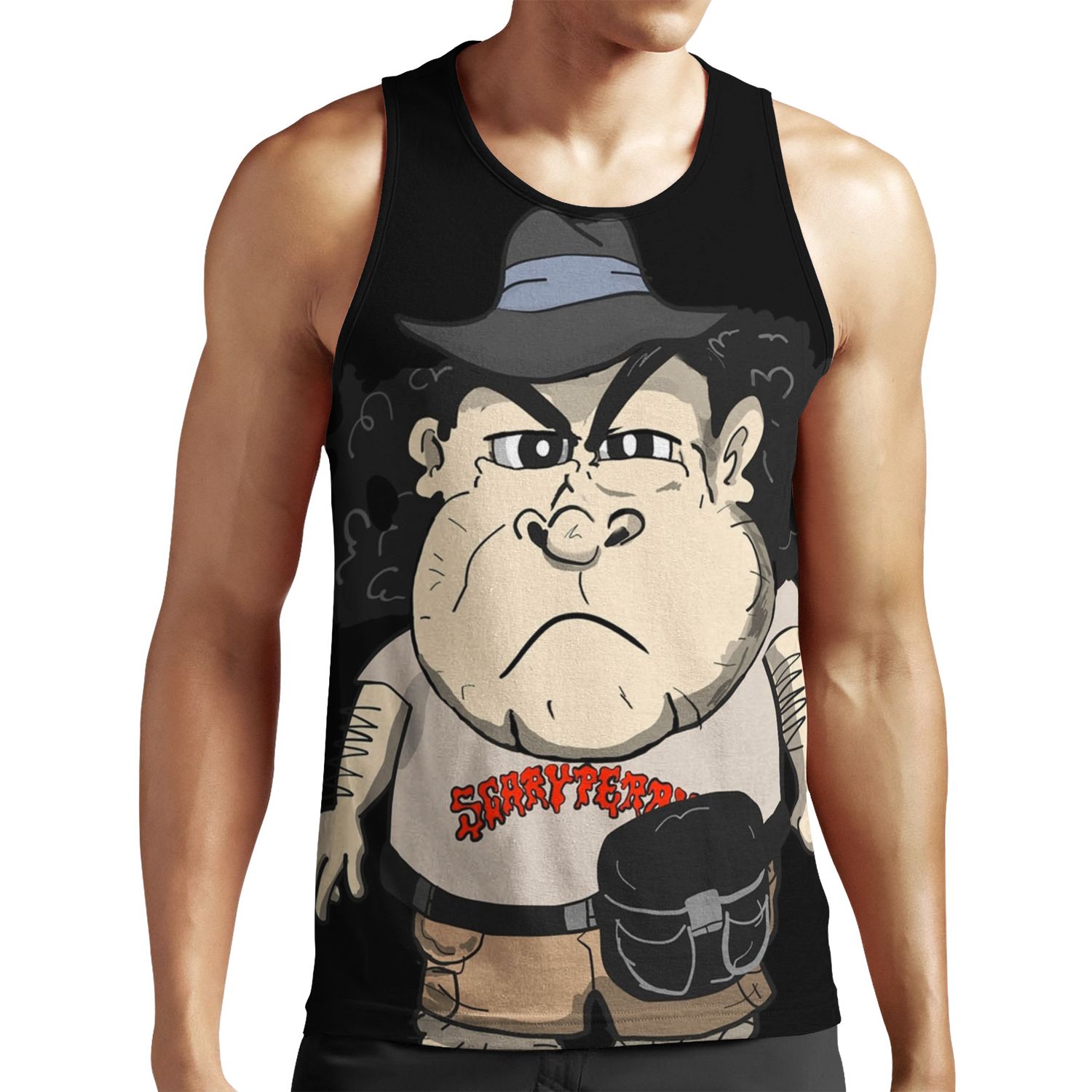 Scary Perry Caravello With Italian Fedora And Fanny Pack All-over-print Unisex Tank Top
