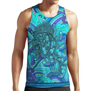 Sci String Cheese Incident Psychedelic Jellyfish Jelly Fish Ocean Of My Brain To Much Tequila All-over-print Unisex Tank Top