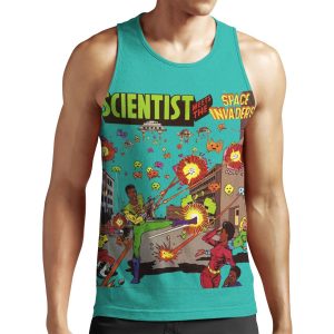 Scientis Meets The Space Invaders All-over-print Unisex Tank Top