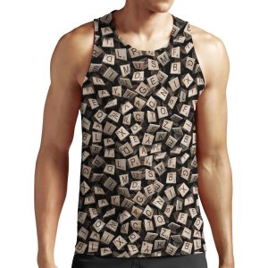 Scrabble Tile Madness Pattern All-over-print Unisex Tank Top