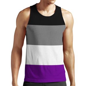 Seamless Repeating Asexual Pride Flag Pattern All-over-print Unisex Tank Top