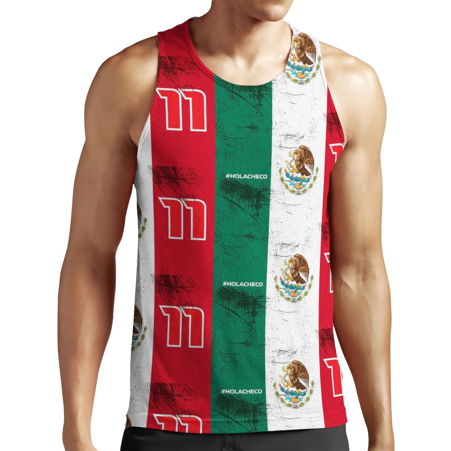 Sergio Perez Checo Mexico Rb Racing Distressed F1 2021 Formula One All-over-print Unisex Tank Top