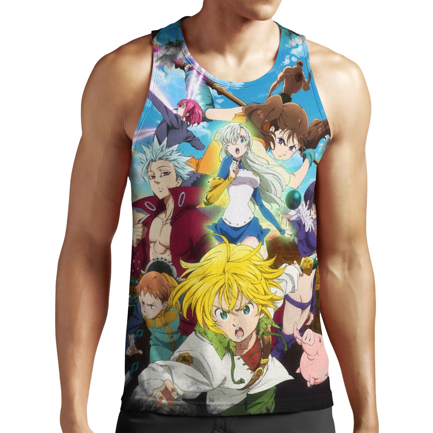 Seven Deadly Sins Black All-over-print Unisex Tank Top