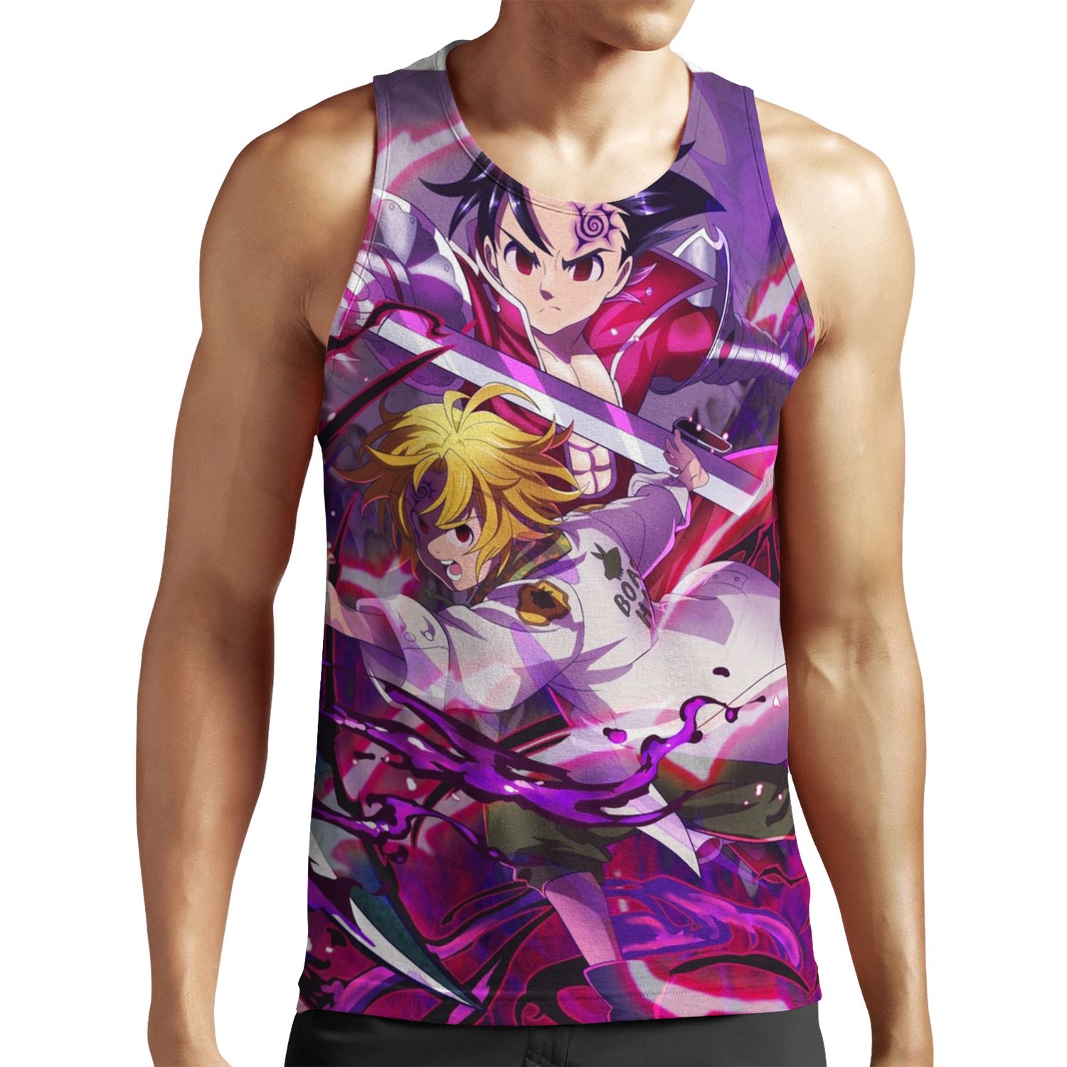 Seven Deadly Sins Zeldris And Meliodas All-over-print Unisex Tank Top