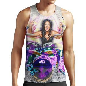 Sheila E Drummer Prince Drum Woman Digital Art By Ionaartdigital All-over-print Unisex Tank Top