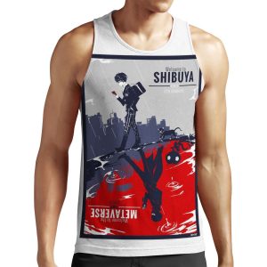 Shibuya Metaverse All-over-print Unisex Tank Top