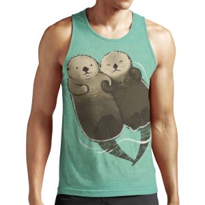 Significant Otters Otters Holding Hands All-over-print Unisex Tank Top