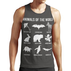 Simple Vintage Humor Funny Rare Animals Of The World All-over-print Unisex Tank Top