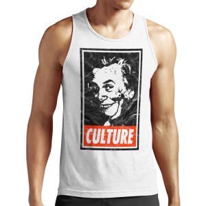 Sir Les Culture White Distressed Look All-over-print Unisex Tank Top