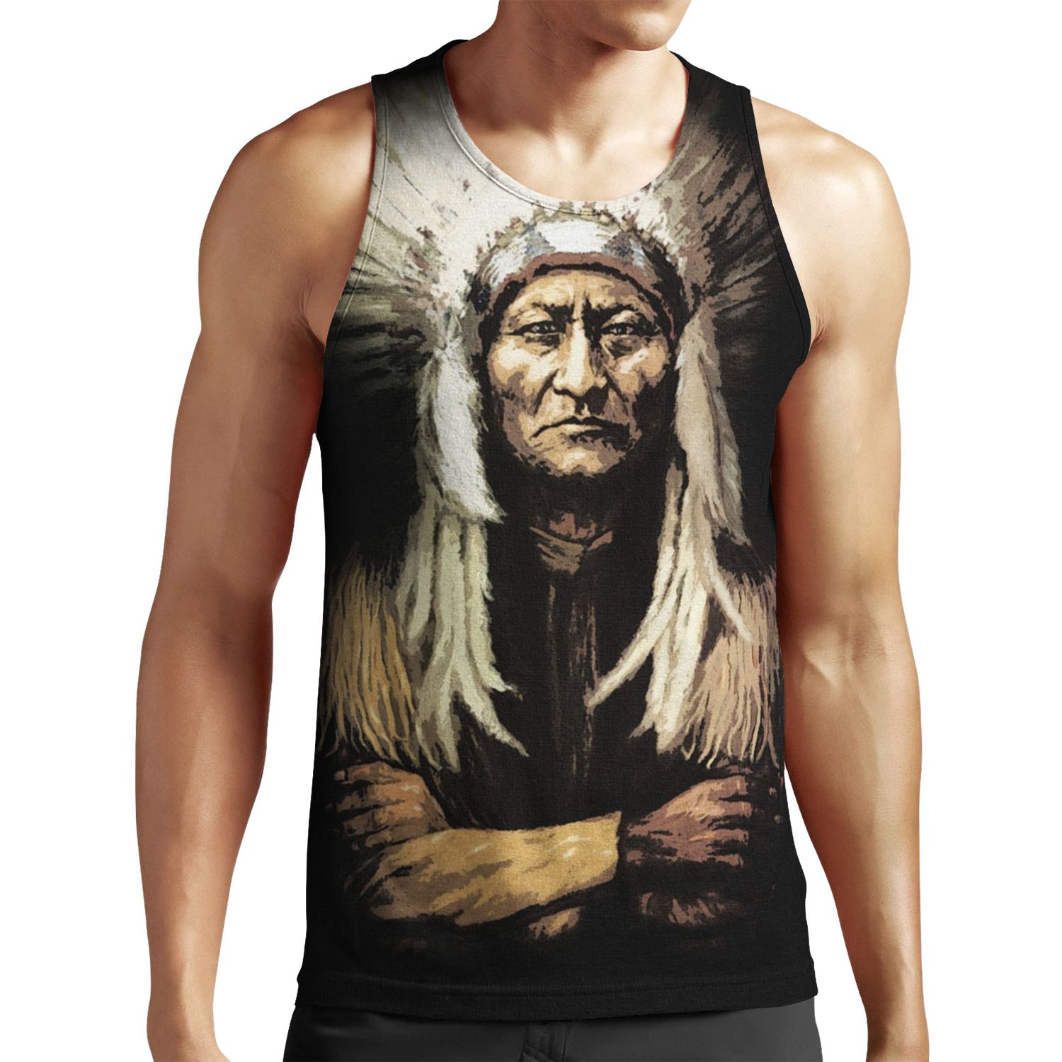 Sitting Bull All-over-print Unisex Tank Top