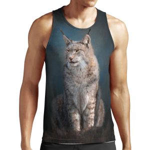 Sitting Iberian Lynx All-over-print Unisex Tank Top