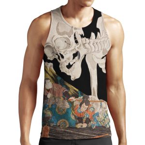 Skeleton Ghost Ukiyo E Woodblock Print All-over-print Unisex Tank Top
