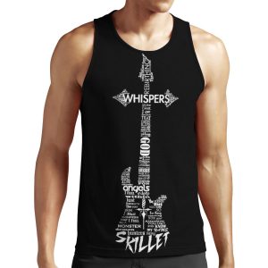 Skillet Guitar Typography On Black All-over-print Unisex Tank Top