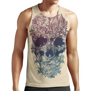 Skull Floral All-over-print Unisex Tank Top