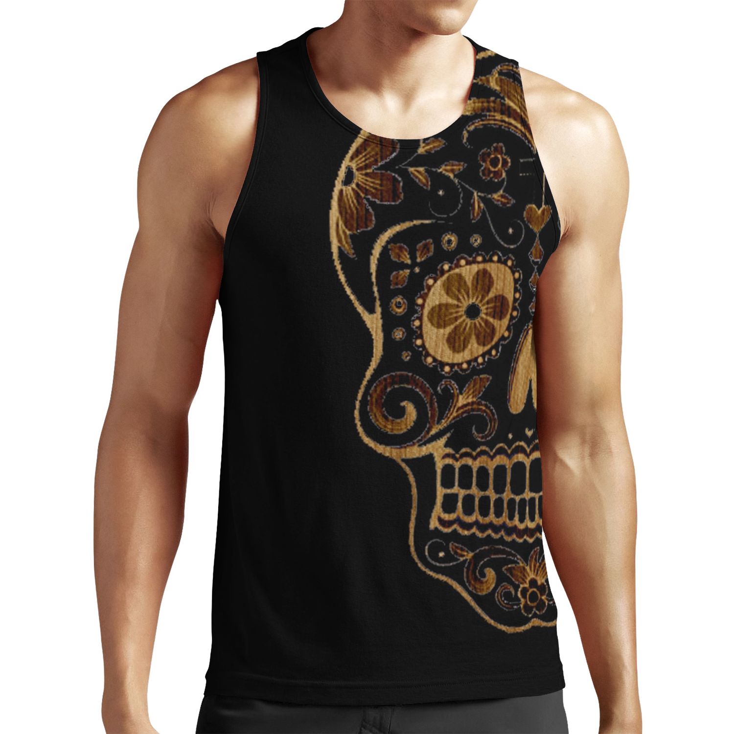 Skull Wood All-over-print Unisex Tank Top