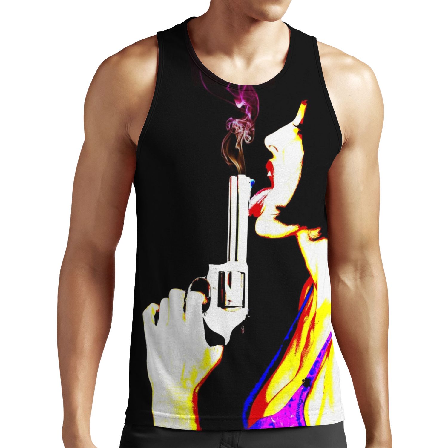 Smokin Gun All-over-print Unisex Tank Top