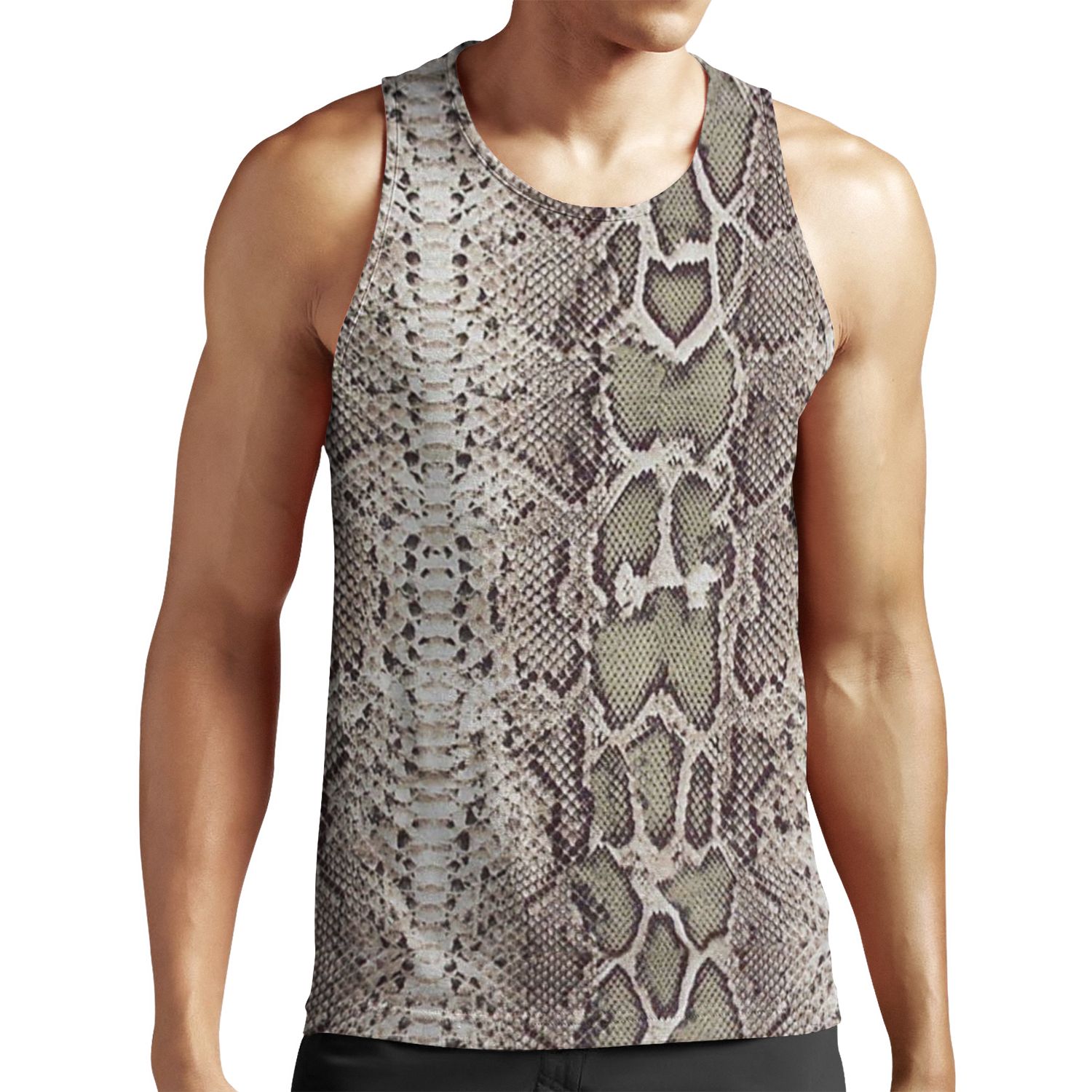 Snakeskin Print All-over-print Unisex Tank Top