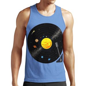Solar System Vinyl Record All-over-print Unisex Tank Top