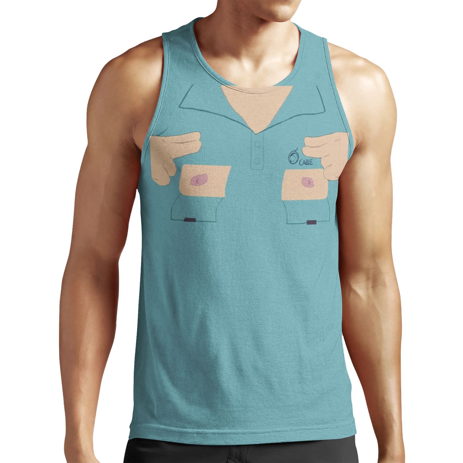 South Park Cable Company Rubbing Nipples All-over-print Unisex Tank Top