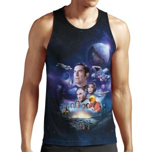 Space 1999 Art 002 No Logo With Nuclear Explosion Behind The Moon All-over-print Unisex Tank Top