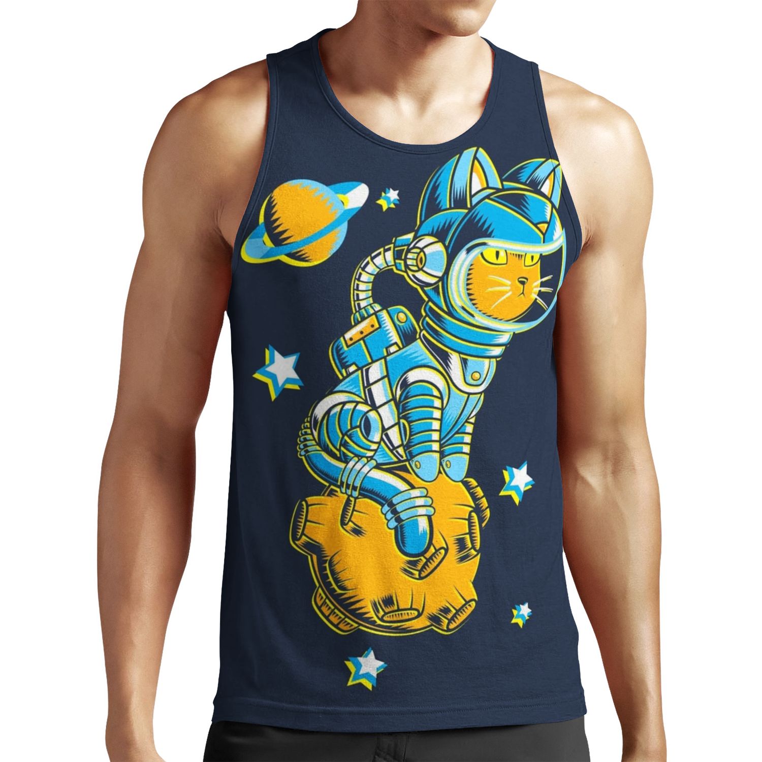 Space Cat All-over-print Unisex Tank Top