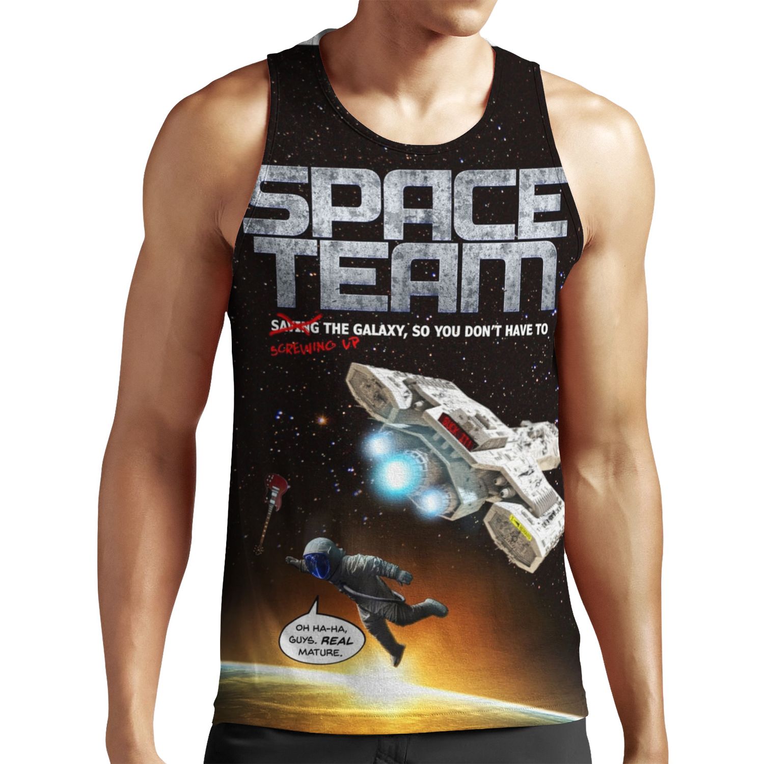 Space Team Cover All-over-print Unisex Tank Top