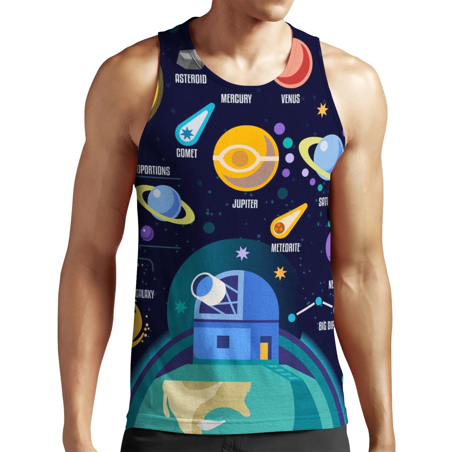 Space Universe Solar Big Bang All-over-print Unisex Tank Top
