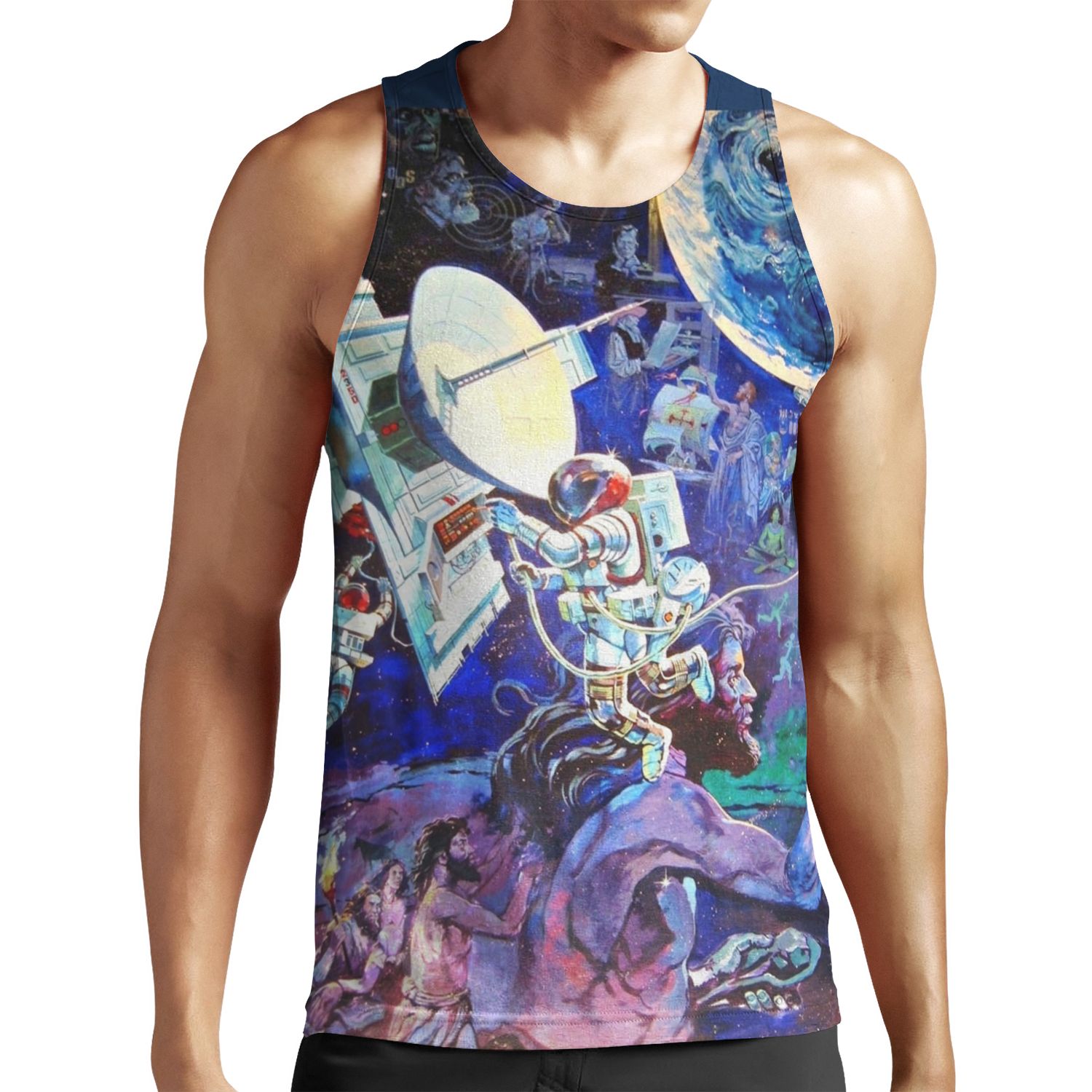 Spaceship Earth Mural All-over-print Unisex Tank Top