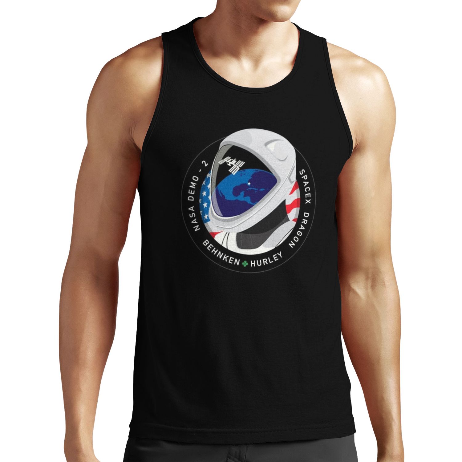 Spacex Nasa Crew Dragon Dm 2 Mission Patch All-over-print Unisex Tank Top