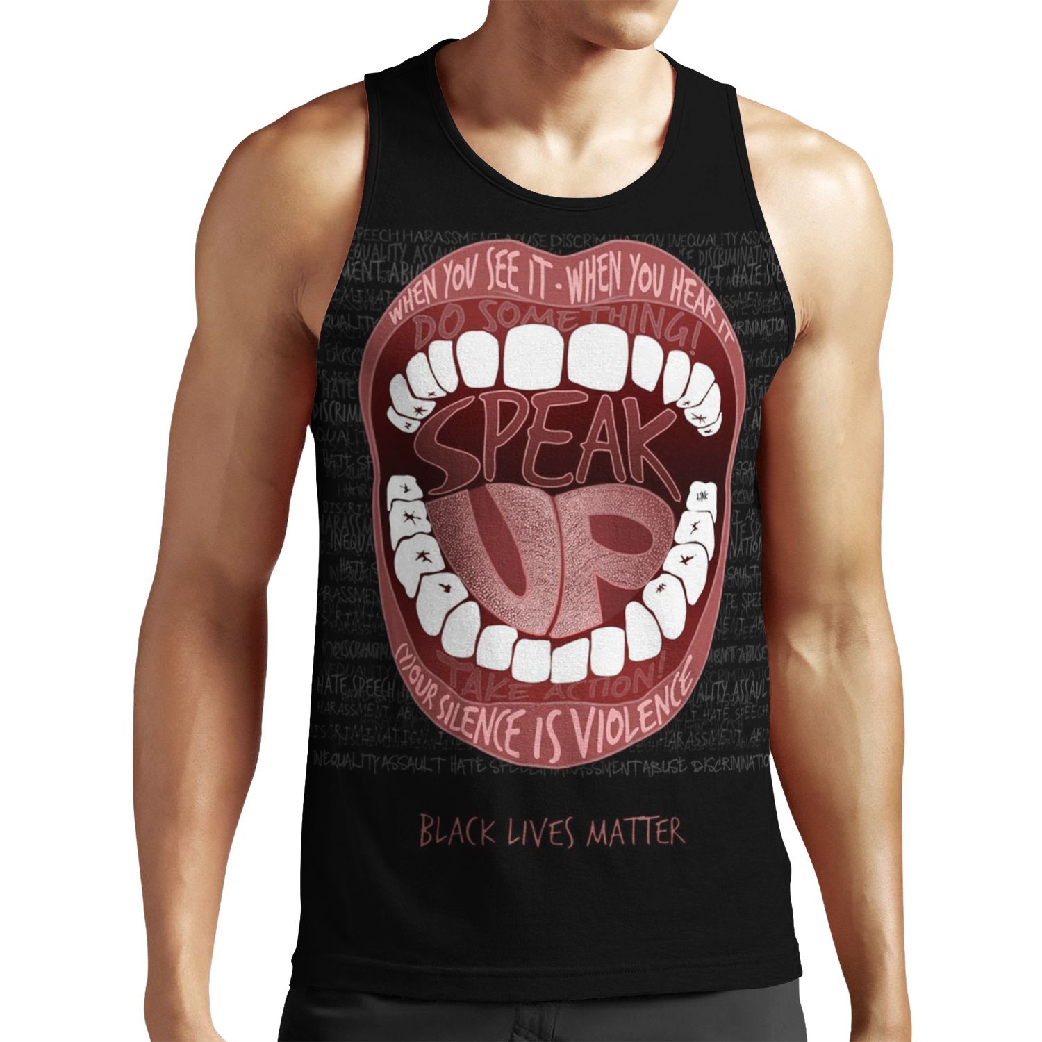 Speak Up Silence Is Violence Blm All-over-print Unisex Tank Top