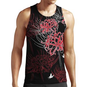 Spider Lily Butterfly Design All-over-print Unisex Tank Top