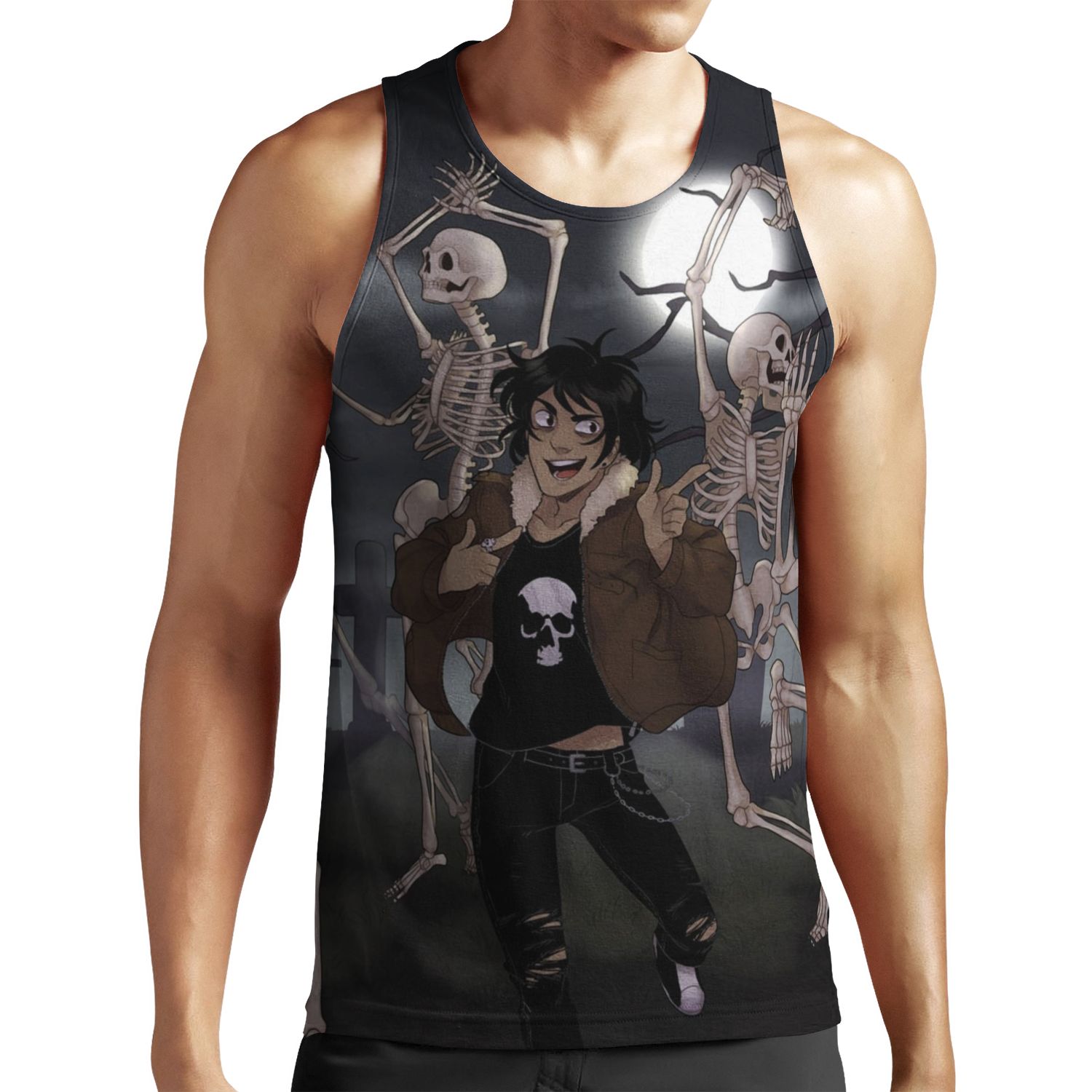 Spooky Scary Skeletons All-over-print Unisex Tank Top