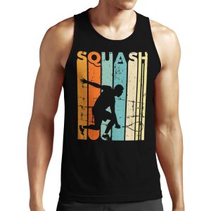 Squash Player Gift Tennis Retro Team All-over-print Unisex Tank Top