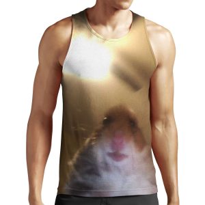 Staring Hamster Meme All-over-print Unisex Tank Top