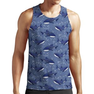 Starry Whale Sharks Dark Version All-over-print Unisex Tank Top