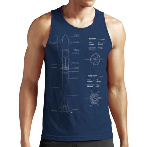 Starship Spacex Blueprint 2020 All-over-print Unisex Tank Top