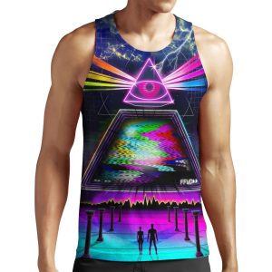 Static Intelligence Vhs 80S Retro Glitch All-over-print Unisex Tank Top