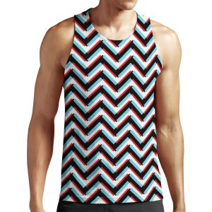 Stereoscopic Chevron All-over-print Unisex Tank Top