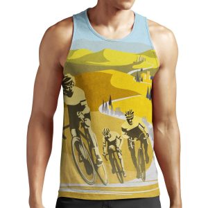 Strade Bianche Retro Cycling Art All-over-print Unisex Tank Top