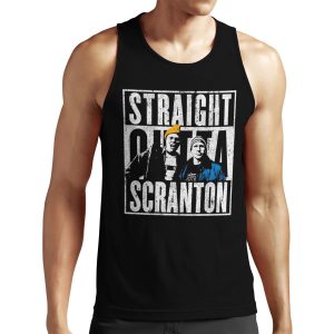 Straight Outta Scranton Lazy Scranton All-over-print Unisex Tank Top