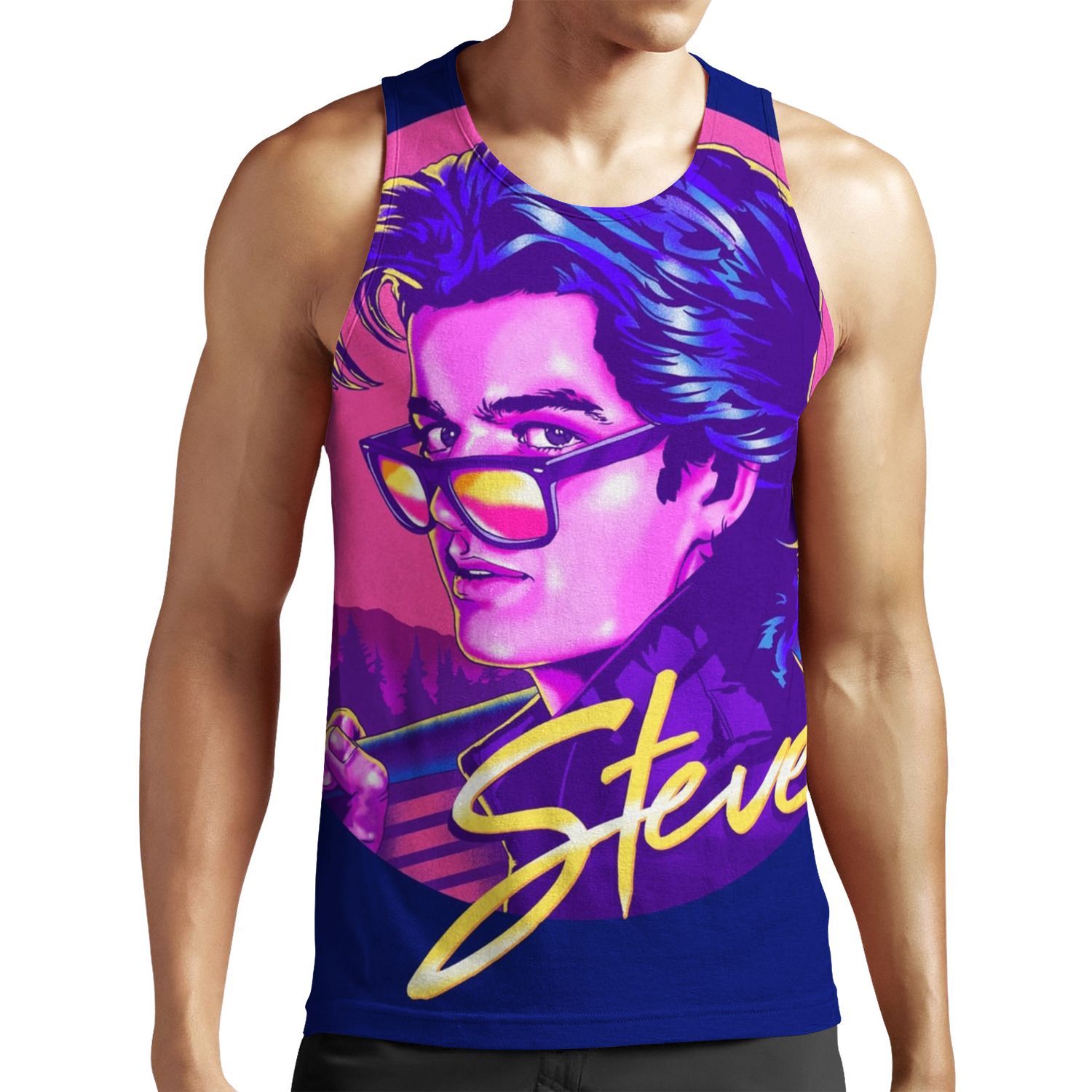 Stranger Things Steve Harrington Available On Mask All-over-print Unisex Tank Top