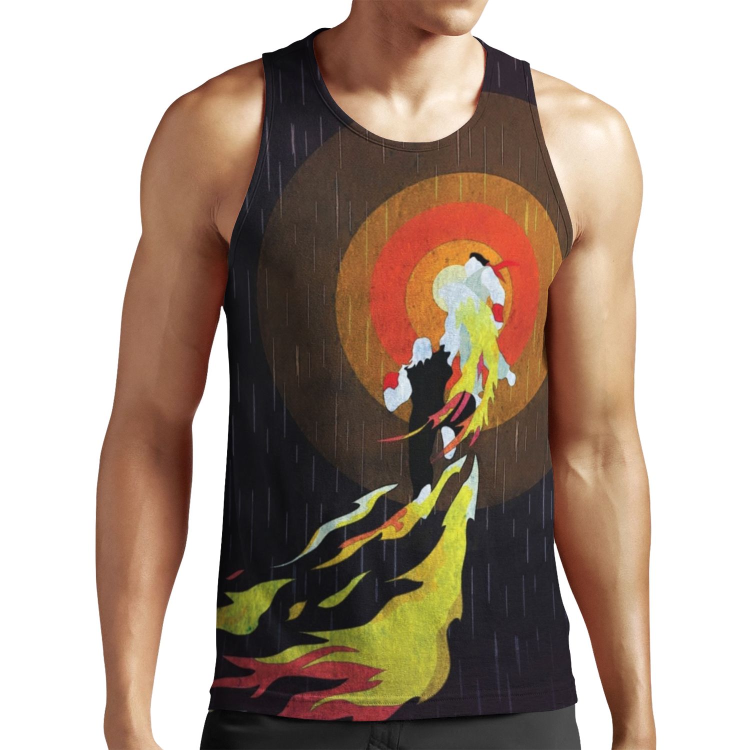 Street Fighter Ken Flaming Shoryuken All-over-print Unisex Tank Top